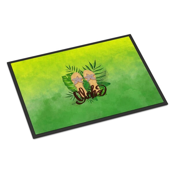 Carolines Treasures 18 x 27 in. Aloha Flip Flops Indoor or Outdoor Mat BB7449MAT - main
